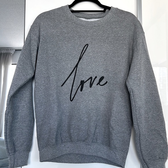 Tops - “Love” Grey Sweatshirt